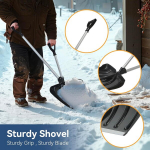 Bacoeng lumelabidas, lumelabidas, laius 450 mm, d-kujulise lisak&auml;epidemega, ergonoomiline kvaliteetne lumelabidas, metallist, aia teedele