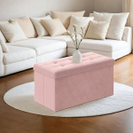 Hoiustamispukk, istumispukk, 38 x 76 x 38 cm, pastellroosa, Hoiustamispukk, istumispukk, 38 x 76 x 38 cm, pastellroosa