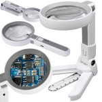 Luubi abil valgustusega kosmeetiline lugemislamp 20 LED-iga