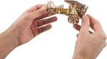 Ugears Mini Biplaan 3d puidust pusle - mehaaniline mudellennuki komplekt t&auml;iskasvanutele - 3d puslelennuki m&auml;nguasi kummimootoriga - Diy peamurdmise puidust puslede ehituskomplekt lastele