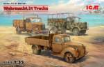Liimitav mudel ICM DS3507 Wehrmacht 3t Trucks (V3000S, KHD S3000, L3000S) 1/35