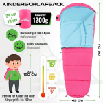 Mountrex&reg; laste magamiskott &ndash; kaasaskantav nagu seljakott &ndash; magamiskott lastele (175 x 70 x 45 cm) &ndash; &otilde;ues, reisimine, telkimine &ndash; muumia t&uuml;&uuml;pi magamiskott kerge ja kompaktne &ndash; 100% puuvillane sisevooder