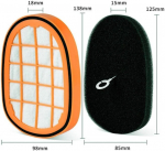 Utiz 4 tk asendusfiltrite komplekt fc5005/01, &uuml;hildub philips xc7042, xc8347, xc8147, fc6812, fc6813, fc6822, fc6823 speedpro max akuga tolmuimejaga, filter philips fc5005/01 jaoks
