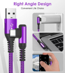 Usb c kaabel 3.1 a [2 tk 1 m] kiirlaadimine, 90 kraadise nurga laadimiskaabel iphone 15 16 pro max plus type c kaabel samsung galaxy s25 s24 s23 s22 s21 s20 plus/ultra/fe, note20, a72 a71 a52 a51 jaoks