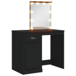 LED-valgustusega tualettlaud, must, 90 x 42 x 132,5 cm CFE4956766