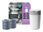 Valge m&auml;hkmekonteiner Tommee Tippee SANGENIC TWIST + 6 lisandit