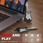 USB pulk M&auml;lupulk 128gb Funny Usb Stick - unikaalne 128gb Pendrive Usb 2.0 Flash Drive - Febniscte Usb Flash Drive 128 Giga Guitar Metal Red Usb Pen koos kinkekarbiga