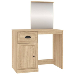 peegliga tualettlaud, Sonoma tamm, 90x50x132,5 cm, tehispuit CFE3840798