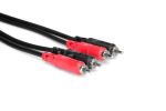 Hosa Technology CRA-202 helikaabel 2 m 2 x RCA Must, Punane