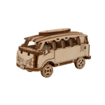 Puidust konstruktorikomplekt Retrobuss, 56-osaline