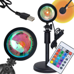 Projektori lamp p&auml;ikeseloojangu ja p&auml;ikeset&otilde;usu imitatsiooniga LED RGB USB + kaugjuhtimispult