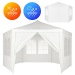 Aiakaubanduse paviljoni telk 2x2x2 m akendega White MultiGarden