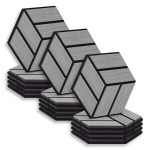 Akustilised paneelid, kuusnurkne mesilase pesa, 30x26 cm, hall