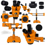 Mikroskoop Rosfix Jupiter Pro MSJP-T-SDMS1-O &ndash; Trinokulaarne, Suurendus 7x&ndash;50x, T&ouml;&ouml;ulatus 100 mm
