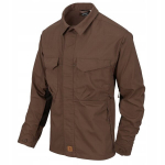 Meeste s&auml;rk Helikon Woodsman Bushcraft DuraCanvas ja StormStretch kangastega, tugevduse ja ventilatsiooniga, Earth Brown/Must