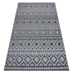 Dywan Strukturalny Sole D3852 Boho, rombid - lame kootud hallikat tooni