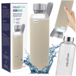 AquaFloow: 700 ml klaaspudel | beež korpus | 0,7 l veepudel
