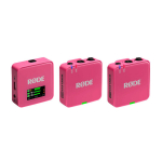 Rode juhtmevaba mikrofon Wireless GO 3, roosa