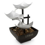 Dekoratiivne laua purskkaev valgustuse ja kivit&uuml;kkidega &ndash; LIVMAN YMX-001