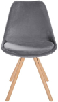 Tool Sofia velvet round, Pilka