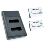 Aku NP-BX1 RX100, ZV-1, AS100V t&auml;ielikult dekodeeritud, 2 tk (1600mAh) ja topeltlaadija