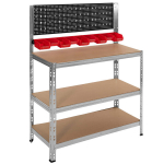 T&ouml;&ouml;laud Springos HA5276 136x101x40 cm, kandev&otilde;ime 620 kg, t&ouml;&ouml;pind t&ouml;&ouml;riistade riiulitega garaaži