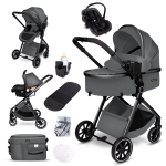 3-&uuml;hes jalutusk&auml;ru + turvatool, komplekt SoHo Grey / Silver