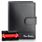 Meeste nahast rahakott Pierre Cardin, must, RFID kaitse A623706