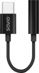 USB-C k&otilde;rvaklapiliides Savio AK-74, must v&auml;rv