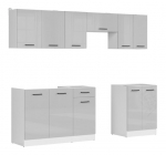 7-osaline k&ouml;&ouml;gim&ouml;&ouml;blikomplekt Black Red White Junona Line, hall/valge