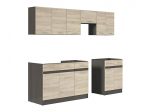8-osaline k&ouml;&ouml;gim&ouml;&ouml;blikomplekt BRW Junona Line, 230 cm, pruun