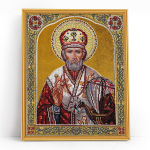 Teemanttikand, P&uuml;ha Nikolause ikoon, 40x50, varvikas, LGPS003e, Diamond painting