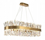 Led ripplamp Amsterdam 80cm, 3 v&auml;rvi, poleeritud messing