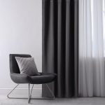 Restilo kardin Blackout Black, 140x300 cm