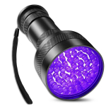 UV LED alumiiniumist taskulamp &ndash; detektor, 51 LED, must