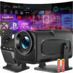 Projektor Mini LED-projektor Heelly NETFLIX MAX AMAZON, 390 ANSI, Full HD, Android TV, WiFi, Bluetooth, 180&deg; p&ouml;&ouml;ratav