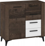 Kummut Meblocross Sigma SIG-02, tumepruun/valge