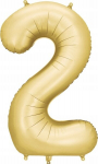 Number "2" Gold satin