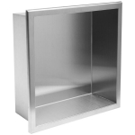 S&uuml;vistatud vannitoa riiul REA 01, 30x30 cm, Brushed steel