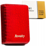 Naiste naturaalsest nahast rahakott Rovicky, punane