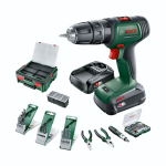 UniversalImpact 18V Drill Driver (1x1.5Ah/1x 2.5Ah) + 46AC set + AL18V-20 in Systembox S