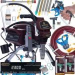 V&auml;rvipihusti Zenthril Vortex E &ndash; Harjadeta mootor, 3000W, 3,5L/min, 20MPa, Komplekt