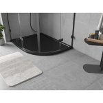 Du&scaron;ialus Mexen Flow Slim, poolringikujuline as&uuml;mmeetriline, vasakpoolne, 100 x 90 cm, Black matt