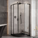 Poolringikujuline du&scaron;ikabiin Besco Zarya Black, 90 x 90 x 190 cm