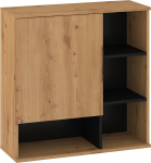 Riputatav kapp Meblocross Fresh FRE-14, tamm/must