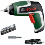 Bosch IXO 7 cordless screwdriver with 10 bits and storage box