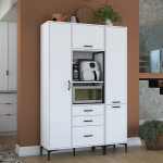 Mitmeotstarbeline kapp Hanah Home JE118-2964 valge, moodne 130x40x198,6 cm