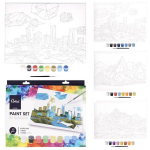 Pilt v&auml;rvidega numbrite j&auml;rgi maalimiseks, l&otilde;uendipintsel, komplektis 10 tk. 30x40 cm