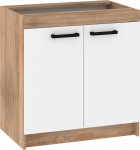 Alumine k&ouml;&ouml;gikapp Meblocross Rodos ROD-08 S80, Sonoma valgus/valge