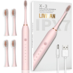 Suure j&otilde;udlusega elektriline hambahari LIVMAN X-3 6 puhastusrežiimi ja USB-laadimisega, 1,5W